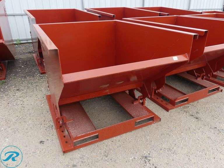 New Kit Containers Self-Dumping Hopper With Forklift Pockets, 2 Cu. Yd. - Roller Auctions