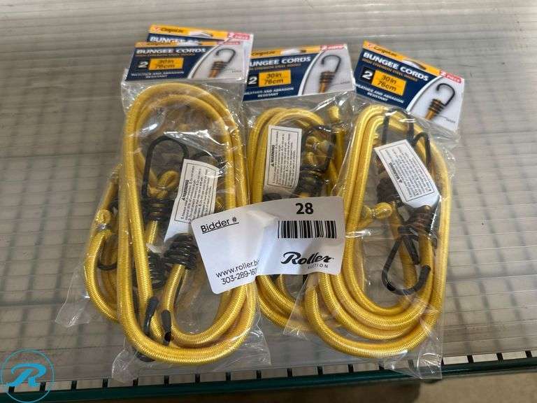 (4) Packs of Cargoloc Bungee Cords, 30 in (76 cm), 2-Pack Each