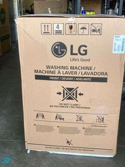 (1) New in Box- LG 5-cu ft Capacity Graphite Steel Ventless All-In-One Washer Dryer Combo (ENERGY STAR Certified) (Total of 1 Washer/Dryer Combo) (Box has some Damage but product is perfect (see Photos)) - Roller Auctions