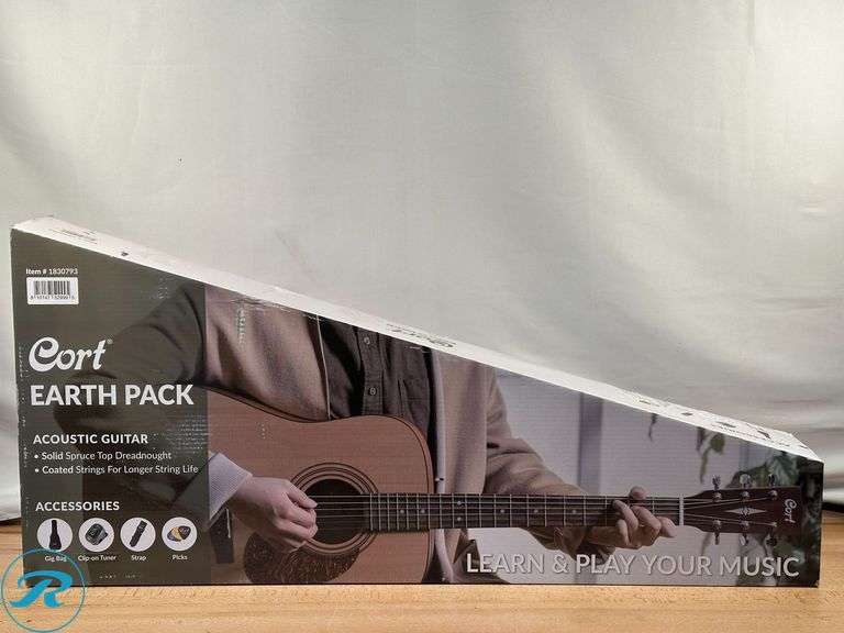 Cort Acoustic Guitar Earth Pack Bundle - Like New - Roller Auctions