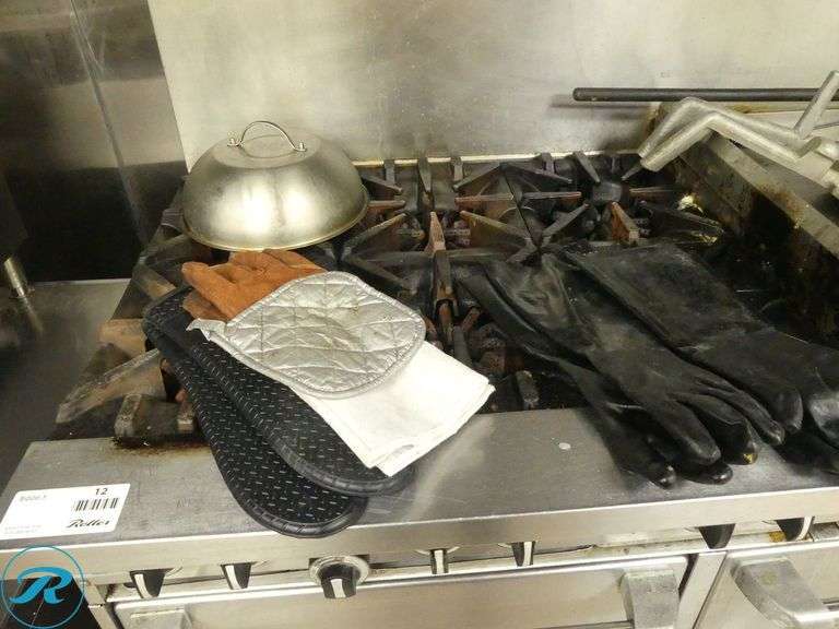 Garland 6-Burner Range With Double Oven and 2-Burner 24" Griddle on Casters, Gas - Roller Auctions
