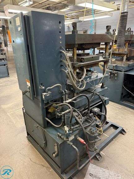 Wabash 50-1515-4TM 50-Ton Compression Molding Press, 3k Watt Heated Platen, 7x7 Compression Cylinder, 5HP, 480V 3-Phase - Roller Auctions