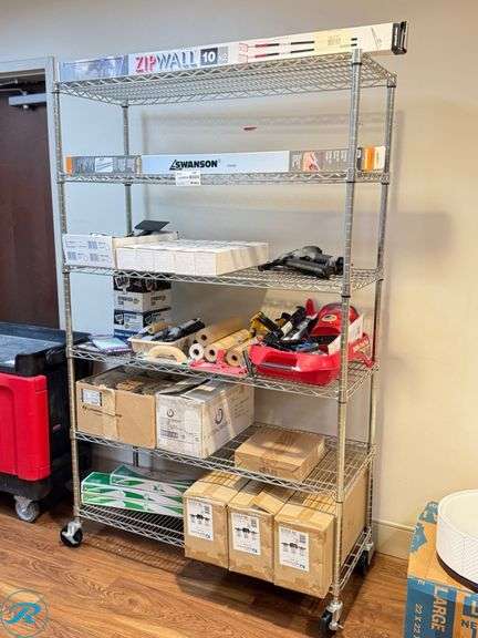 Wire Rack With Multi-Brand Tools, Accessories, and Hardware - Roller ...