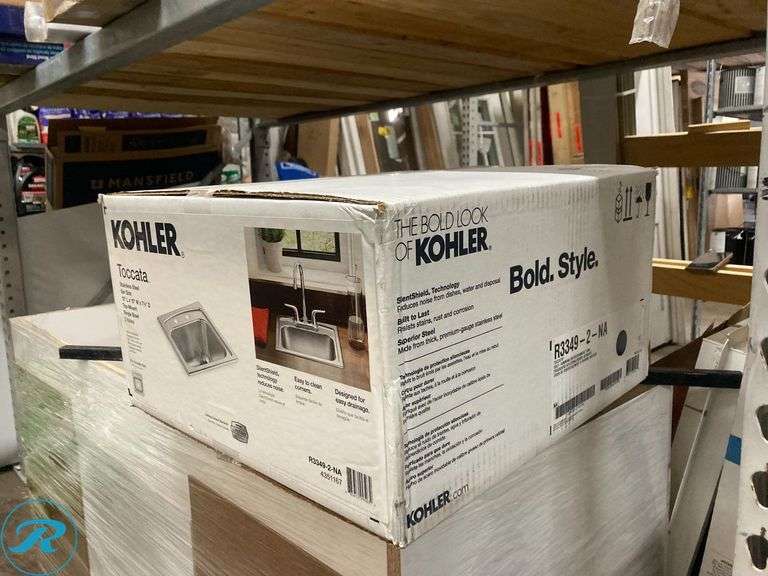 (1) New- KOHLER Toccata 15-in L x 15-in W Stainless steel Drop-in Residential Bar Sink (Total of 1 Sink) - Roller Auctions