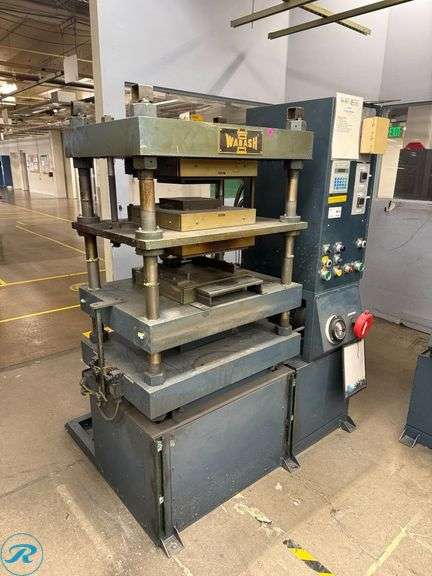Wabash 50-1515-4TM 50-Ton Compression Molding Press, 3k Watt Heated Platen, 7x7 Compression Cylinder, 5HP, 480V 3-Phase - Roller Auctions