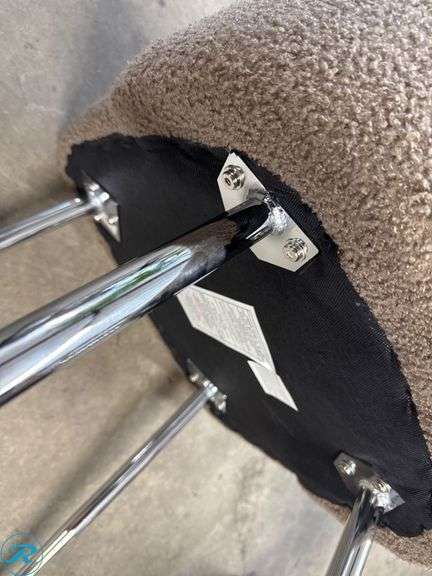 (4) Global Furniture USA Upholstered Chairs with Chrome Legs - Roller Auctions