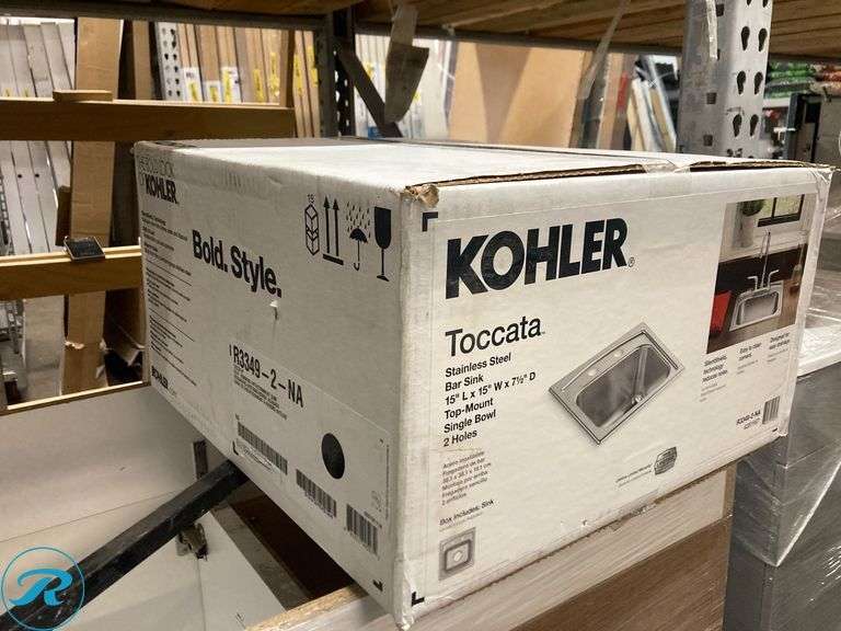 (1) New- KOHLER Toccata 15-in L x 15-in W Stainless steel Drop-in Residential Bar Sink (Total of 1 Sink) - Roller Auctions