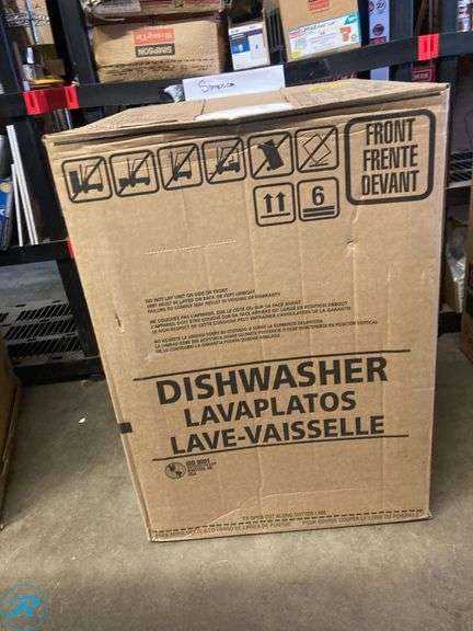 (1) New in Box- Frigidaire 24-in Front Control Built-in Dishwasher ( White ) ENERGY STAR, 54-Decibel Standard Sound Level (Total of 1 Dishwasher) - Roller Auctions