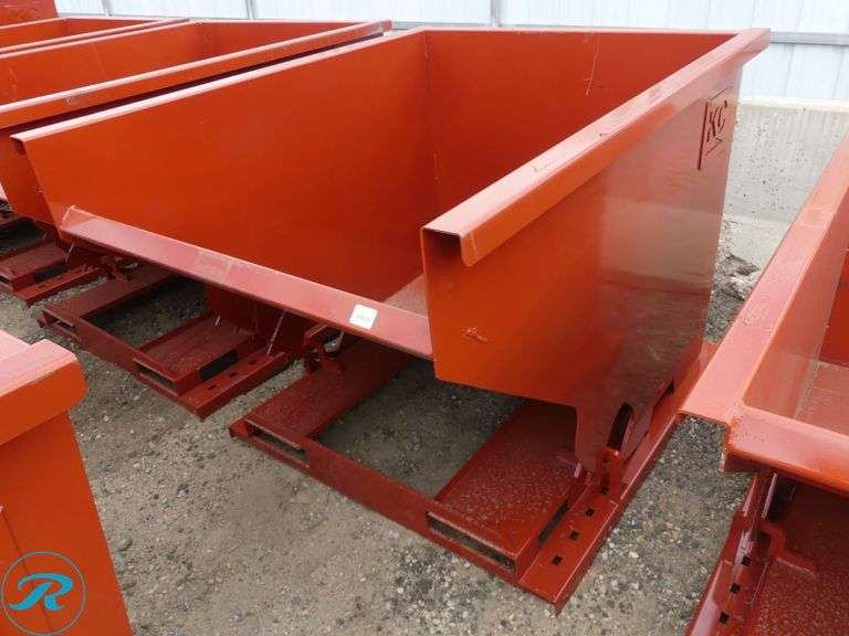 New Kit Containers Self-Dumping Hopper With Forklift Pockets, 2 Cu. Yd. - Roller Auctions