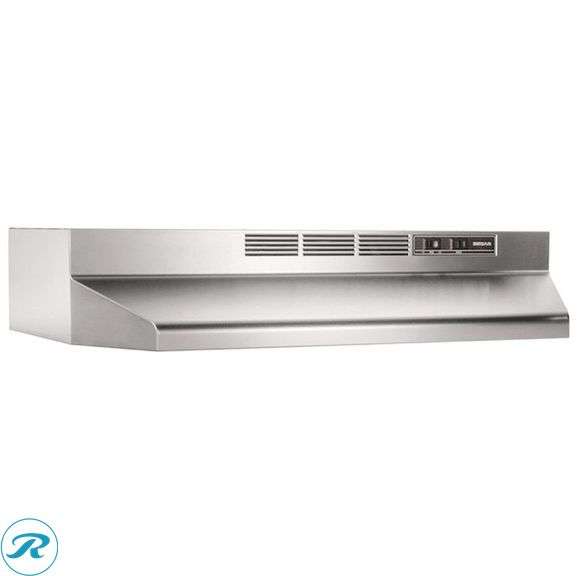 (1) New-Broan 30 inch Ductless Recirculating Stainless Steel Under Cabinet Range Hood with Charcoal Filter (Total of 1 Hood) (Box has damage but Product is perfect See Photos)