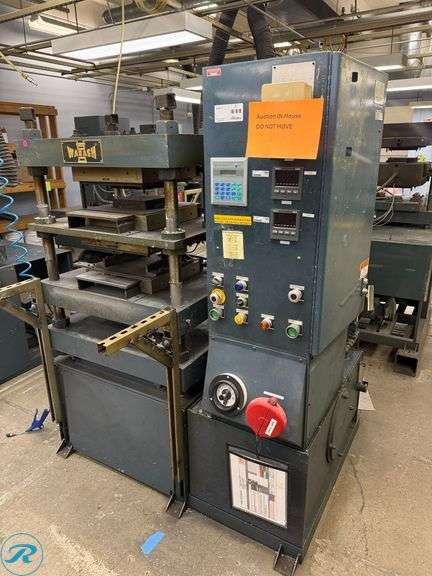 Wabash 50-1515-4TM 50-Ton Compression Molding Press, 3k Watt Heated Platen, 7x7 Compression Cylinder, 5HP, 480V 3-Phase - Roller Auctions
