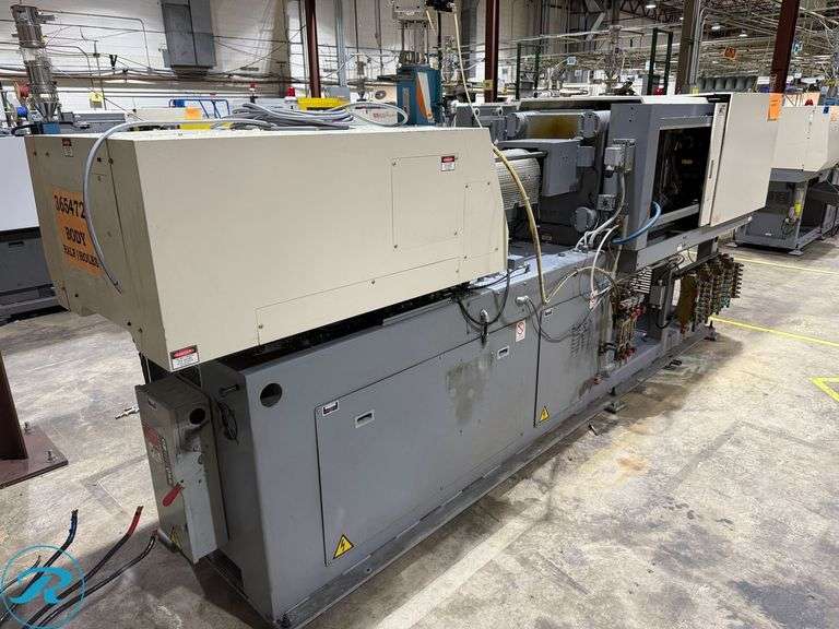 2001 Nissei ES1000 Eljection 100-Ton Injection Mold Machine (s/n H08V142) with Motan Hopper, Transformer and Power Control Box - Roller Auctions