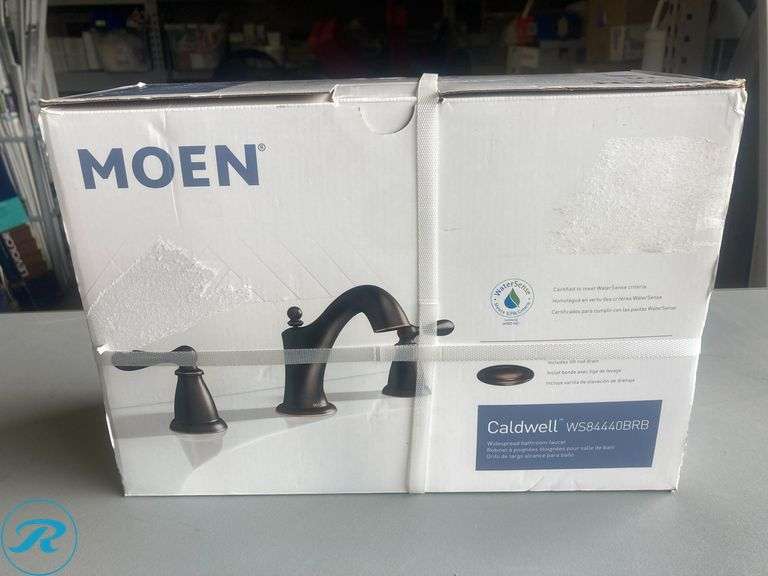 (1) New- Moen Caldwell Mediterranean Bronze Widespread 2-handle WaterSense High-arc Commercial/Residential Handle Bathroom Sink Faucet with Drain (Total of 1 Faucet) - Roller Auctions