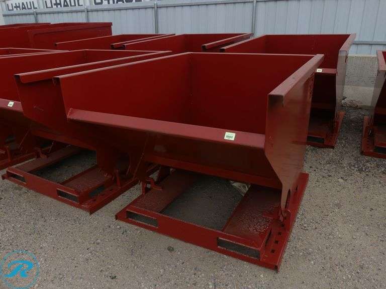 New Kit Containers Self-Dumping Hopper With Forklift Pockets, 2 Cu. Yd. - Roller Auctions