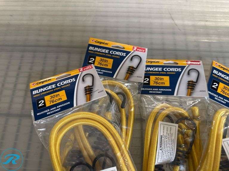(4) Packs of Cargoloc Bungee Cords, 30 in (76 cm), 2-Pack Each - Roller Auctions