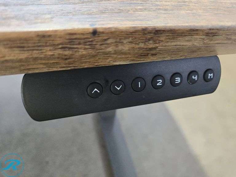 VariDesk E502891 Electric Height Adjustable Standing Desk, Reclaimed Wood Top, 60″ x 30″ - Roller Auctions