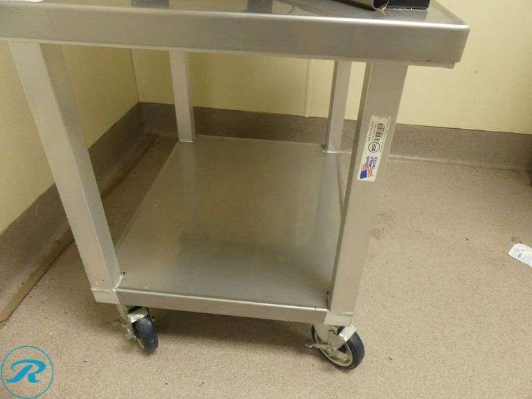 New Age Equipment Stand on Casters, 23" x 29" - Roller Auctions
