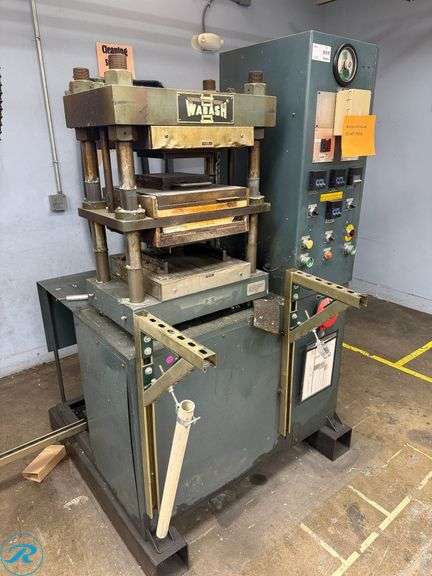 Wabash 75-1515-4TM 75-Ton Compression Molding Press, 3k Watt Heated Platen, 8x7 Compression Cylinder, 3HP, 480V 3-Phase - Roller Auctions