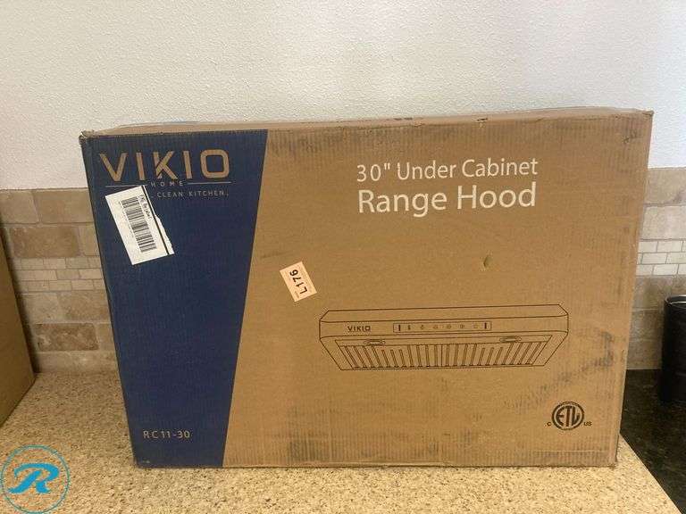 (1) New- VIKIO 30 inch Ducted 980-CFM Recirculating Stainless steel Under Cabinet Range Hood (Total of 1 Hood) - Roller Auctions