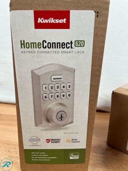 Kwikset Automatic Locking Deadbolt  W/ Keypad with Z-Wave / Satin Nickel / HC620 TRL ZW700 15 SMT - Roller Auctions