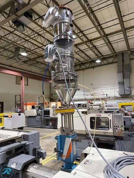 2001 Nissei ES400 Elject 40-Ton Injection Mold Machine (s/n H04V267) with Motan Hopper, Transformer and Power Control Box - Roller Auctions
