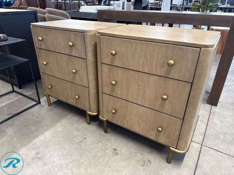 (2) Coaster Fine Furniture Dressers With USB and Type-C Ports, 25 in x 17 in