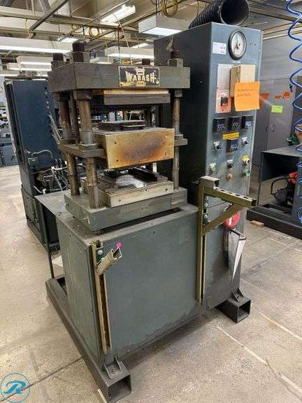 Wabash 75-1515-4TM 75-Ton Compression Molding Press, 3k Watt Heated Platen, 8x7 Compression Cylinder, 3HP, 480V 3-Phase - Roller Auctions