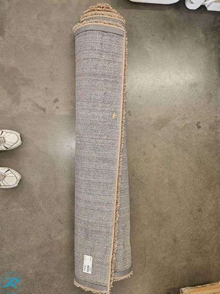 Top Roller Rug Rolled Beige and Gray Shag Area Rug - Roller Auctions