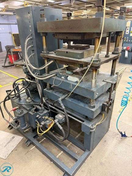 Wabash 50-1515-4TM 50-Ton Compression Molding Press, 3k Watt Heated Platen, 7x7 Compression Cylinder, 5HP, 480V 3-Phase - Roller Auctions