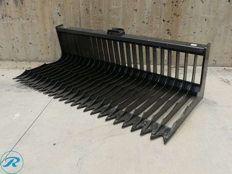 New Kit Containers Skeleton Bucket to Fit Skid Steer Loader, Low Sides, 76" - Roller Auctions