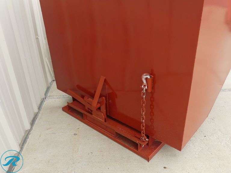 New Kit Containers 3 Cubic Yard Self-Dumping Hopper with Forklift Pockets - Roller Auctions