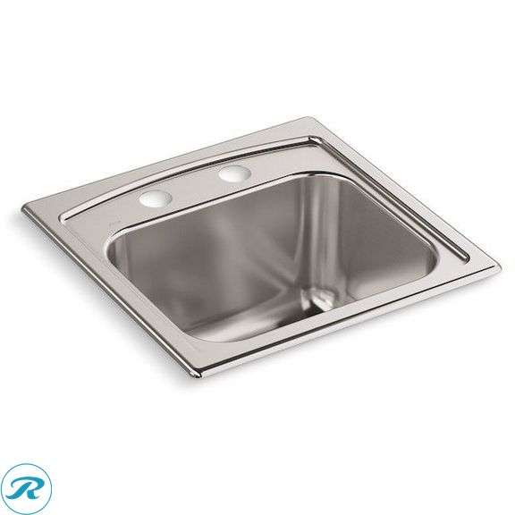 (1) New- KOHLER Toccata 15-in L x 15-in W Stainless steel Drop-in Residential Bar Sink (Total of 1 Sink)
