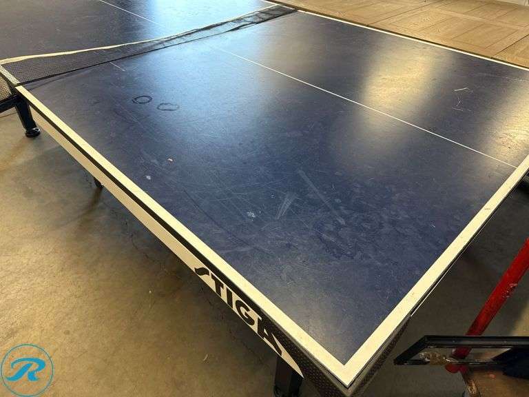 Stiga Table Tennis Table with Foldable Design and Casters - Roller Auctions