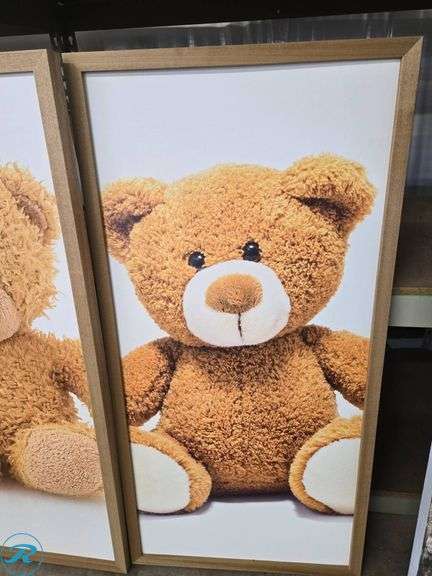 (2) Framed Teddy Bear Prints - Roller Auctions