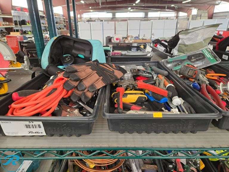 Hand Tools, Electrical Cables, and Accessories in Plastic Trays - Roller Auctions