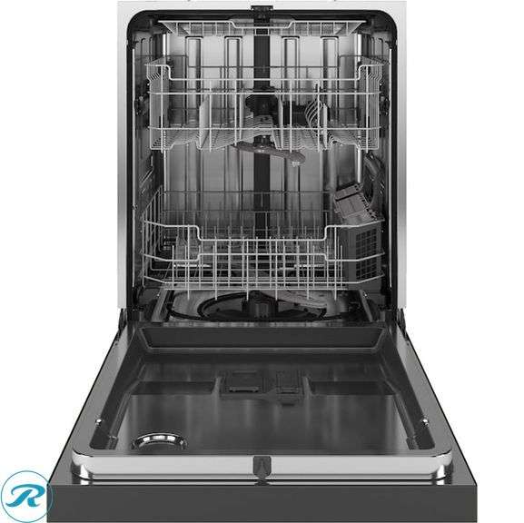 (1) New- GE Dry Boost 24-in Front Control Built-in Dishwasher With Third Rack ( Slate ) ENERGY STAR, 47-Decibel Very Quiet Sound Level (Total of 1 Dishwasher) - Roller Auctions