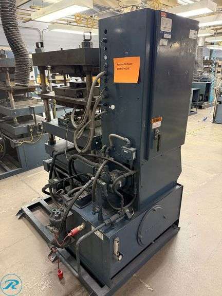 Wabash 50-1515-4TM 50-Ton Compression Molding Press, 3k Watt Heated Platen, 7x7 Compression Cylinder, 5HP, 480V 3-Phase - Roller Auctions