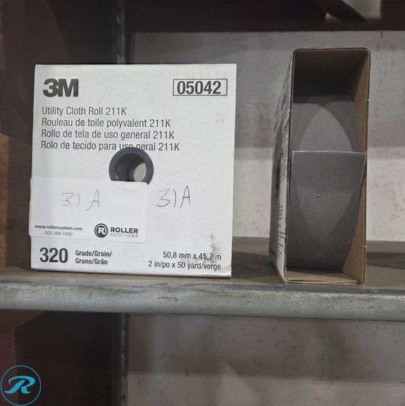 3M Utility Cloth Roll 211K, 320 Grade, 50.8 mm x 45.7 m