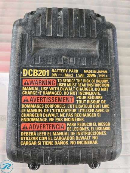 3 DeWalt 20V MAX Lithium-Ion Battery Packs, Models DCB201, DCB230, and XR - Roller Auctions