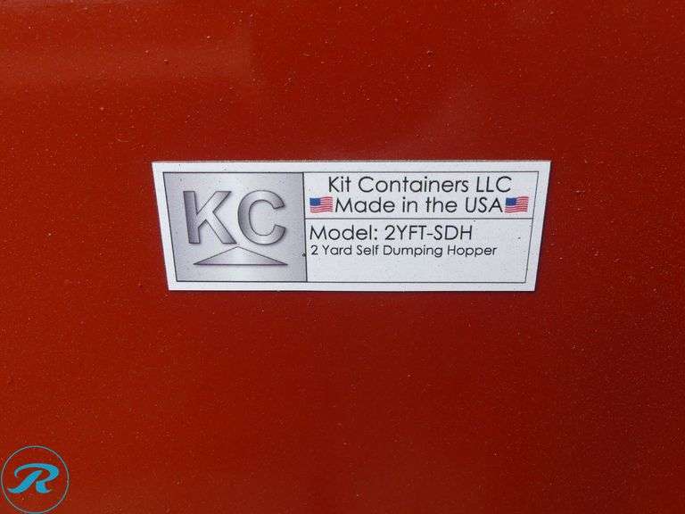 New Kit Containers Self-Dumping Hopper With Forklift Pockets, 2 Cu. Yd. - Roller Auctions