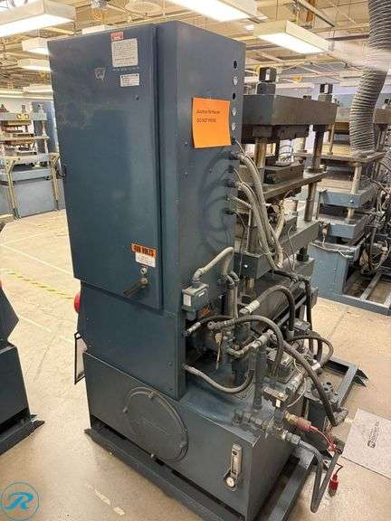 Wabash 50-1515-4TM 50-Ton Compression Molding Press, 3k Watt Heated Platen, 7x7 Compression Cylinder, 5HP, 480V 3-Phase - Roller Auctions