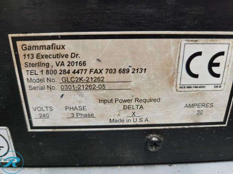(2) Gamaflux GLC2K-21746-01 Hot Runner Temperature Controllers, 240V, 3PH - Roller Auctions