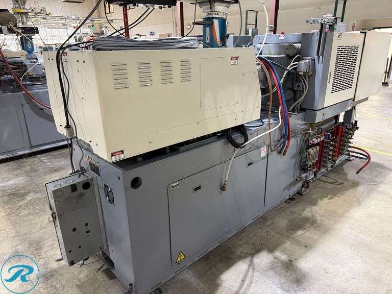 2001 Nissei ES600 Elject 60-Ton Injection Mold Machine (s/n H06V126) with Motan Hopper, Maguire Color Feed System, Transformer and Power Control Box - Roller Auctions