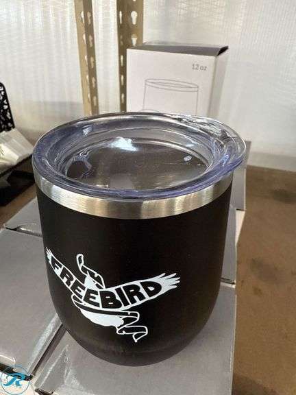 (10) Branded 12 oz Black Stainless Steel Insulated Tumblers with Lids - Roller Auctions