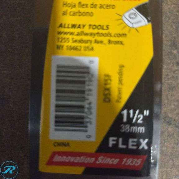 (5) Allway Putty Knives DSX15F with Carbon Steel Flex Blades 1 1/2 Inch - Roller Auctions