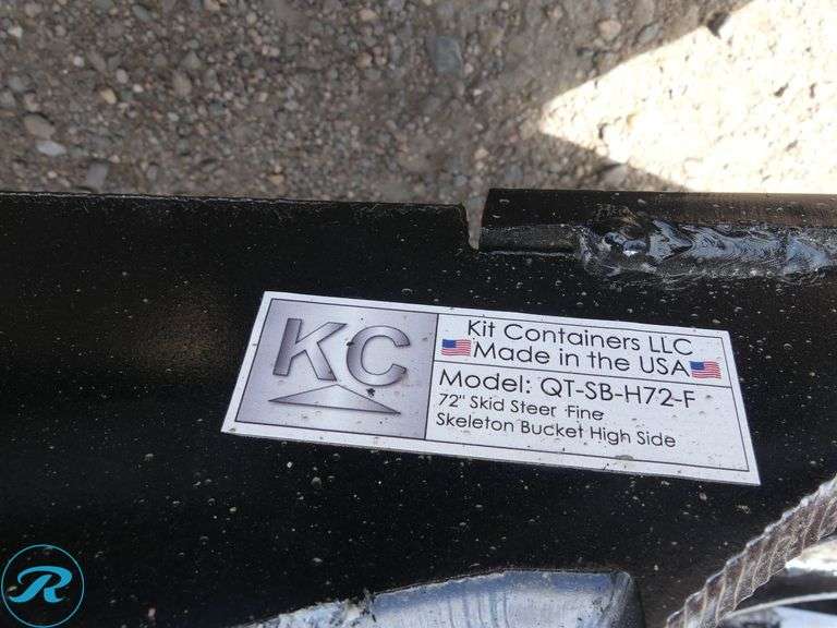 New Kit Containers Skeleton Bucket to Fit Skid Steer Loader, High Sides, 72" - Roller Auctions