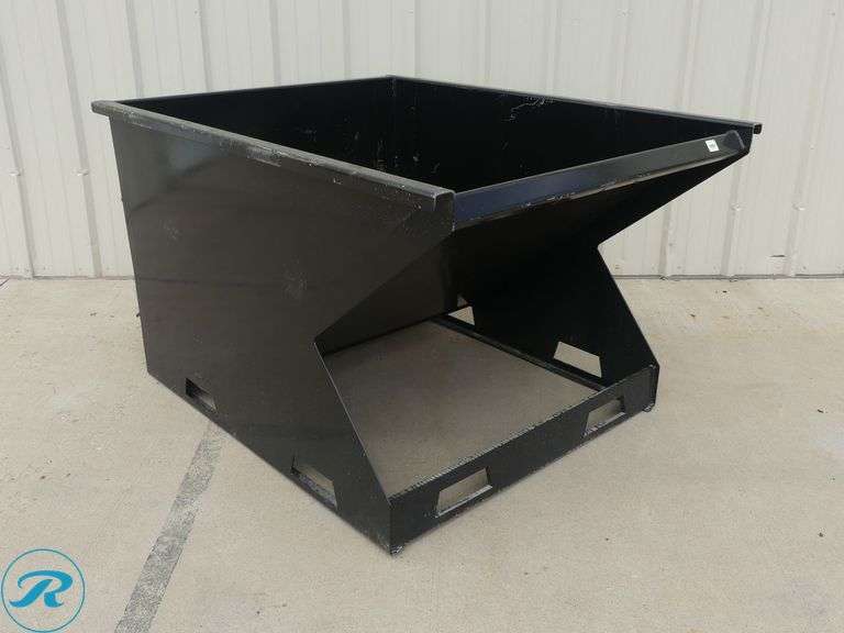 New Kit Containers Hopper to Fit Skid Steer Loader With Forklift Pockets, 1.5 Cu. Yd.
