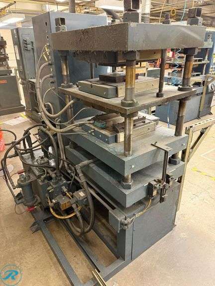 Wabash 50-1515-4TM 50-Ton Compression Molding Press, 3k Watt Heated Platen, 7x7 Compression Cylinder, 5HP, 480V 3-Phase - Roller Auctions