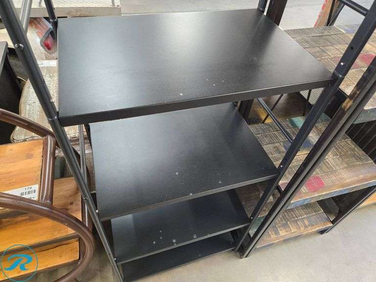 Metal Storage Shelving Unit with Black Finish - Roller Auctions