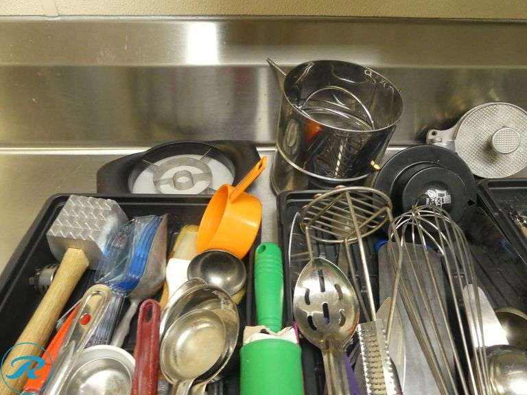 (3) Trays of Kitchen Utensils - Roller Auctions